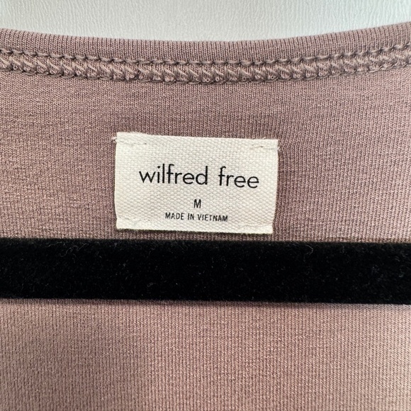 Aritzia Wilfred Free Long Sleeve  Bodycon Dress Taupe - Picture 5 of 8